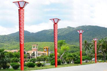 祥云火炬造型景觀燈柱