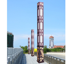 古典浮雕祥云廣場景觀燈柱