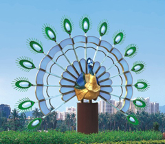 廣場公園孔雀開屏景觀燈