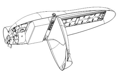東莞七度照明新款LED路燈頭安裝步驟一