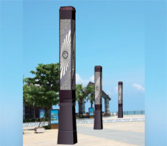 廣場中式方形景觀燈柱