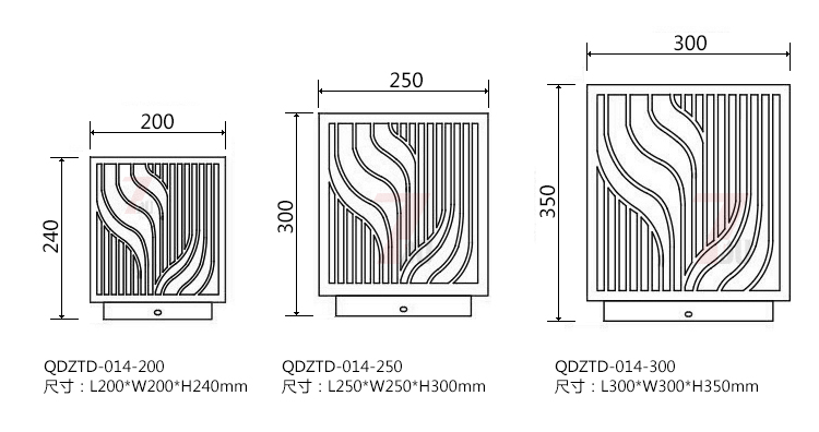 (QDZTD-014)~zΰ^200mm250mm300mmߴʾD